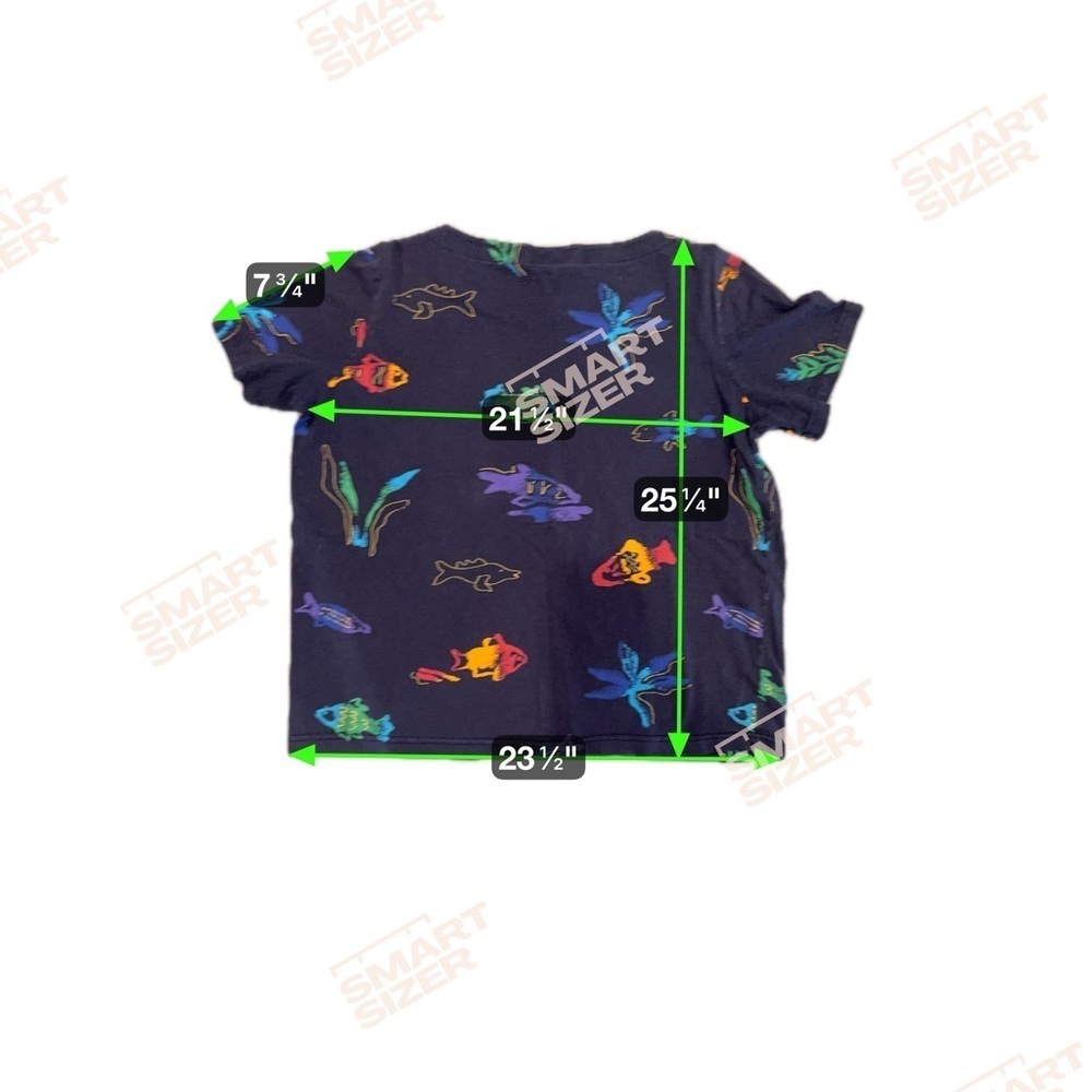Copa Cabana Made In USA Vintage Cotton T-shirt, Navy With Tropical Fish Graphic - Picture 4 of 4